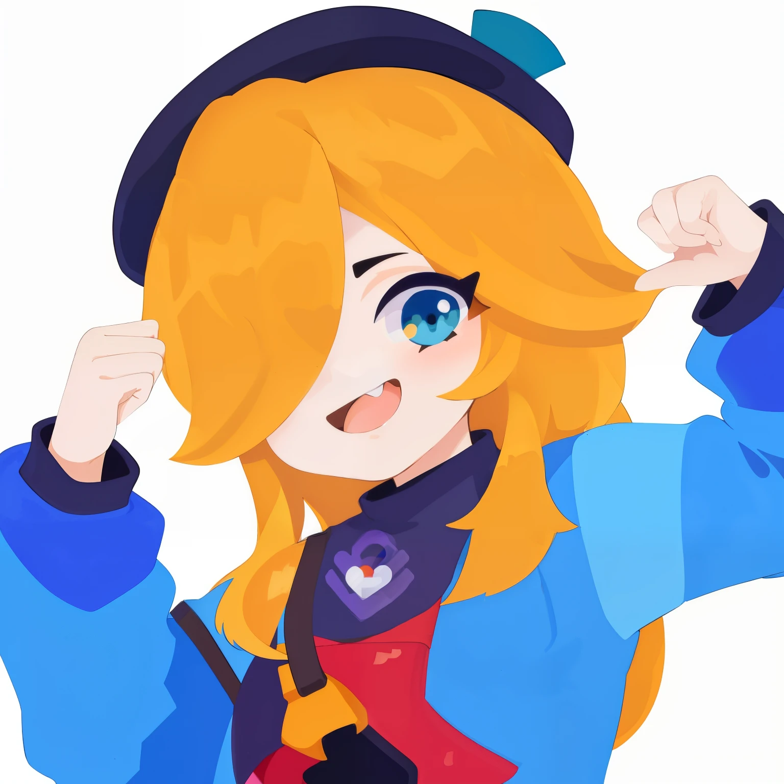 coloredic0n icon, ik1, 1 garota, vestido branco, Jaqueta amarela, osso dos desenhos animados,