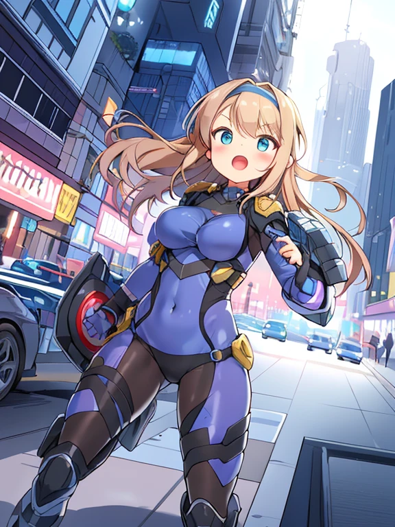 extreme detail,masterpiece,future city,with a girl (Energy Shield):1.3,Tight Fit Bodysuit,protect yourself from danger,use a shield in battle,Futuristic buildings,flying car,the shield becomes brighter,repel the invaders