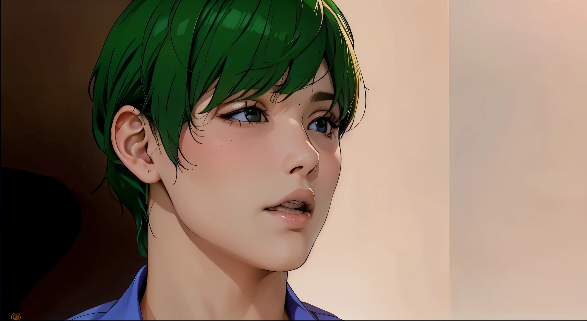 personaje de anime mirando a otro personaje en un videojuego, realismo animado style, pintado en estudio de pintor anime, hecho con estudio de pintor anime, realism artistic style, estilo anime realista 3d, makoto shinkai ( apex legends ), artgerm y atey ghailan, obra de arte al estilo de guweiz, 8K Artistic Seed Bokeh, realismo animado