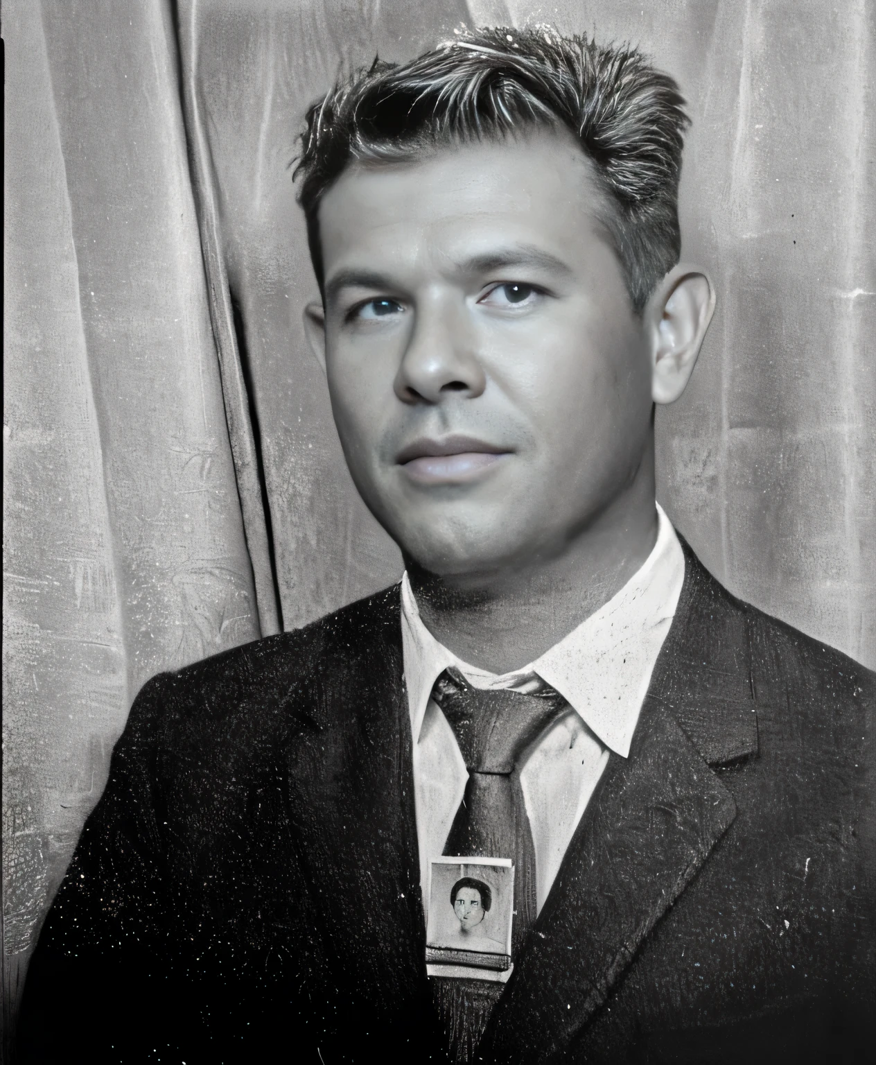 arafed black and white foto de un hombre in a suit and tie, Tipo de lata, Tipo de lata photograph, a foto de un hombre, old Tipo de lata, Tipo de lata photo, inspired by Samu Börtsök, photographic portrait, masterpiece Tipo de lata, foto de un hombre, TIPO NOTICIAS, 1950s photograph, retrato formal