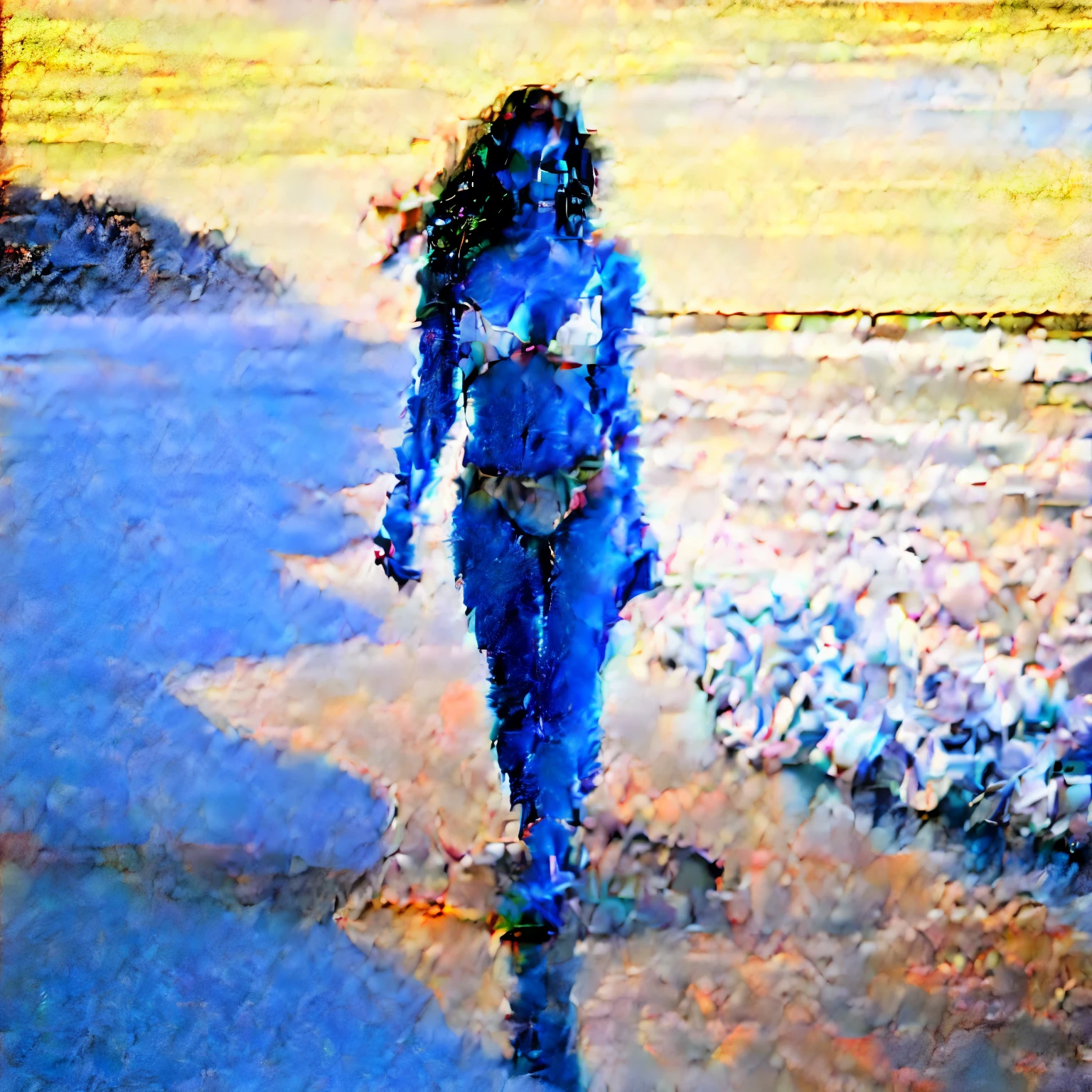 very realistic full length image of a beautiful woman walking on the beach on the sand Her face is innocent and beautiful Frame | She is made of wet desert and her ocean waves. Walking on the sand, her breasts are attractive