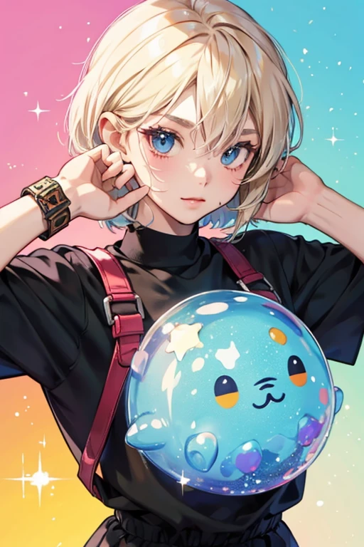 human Bob from animal crossing; glitter; jelly