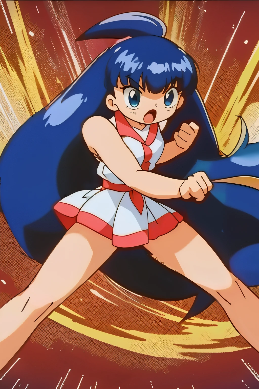 blue hair,long hair