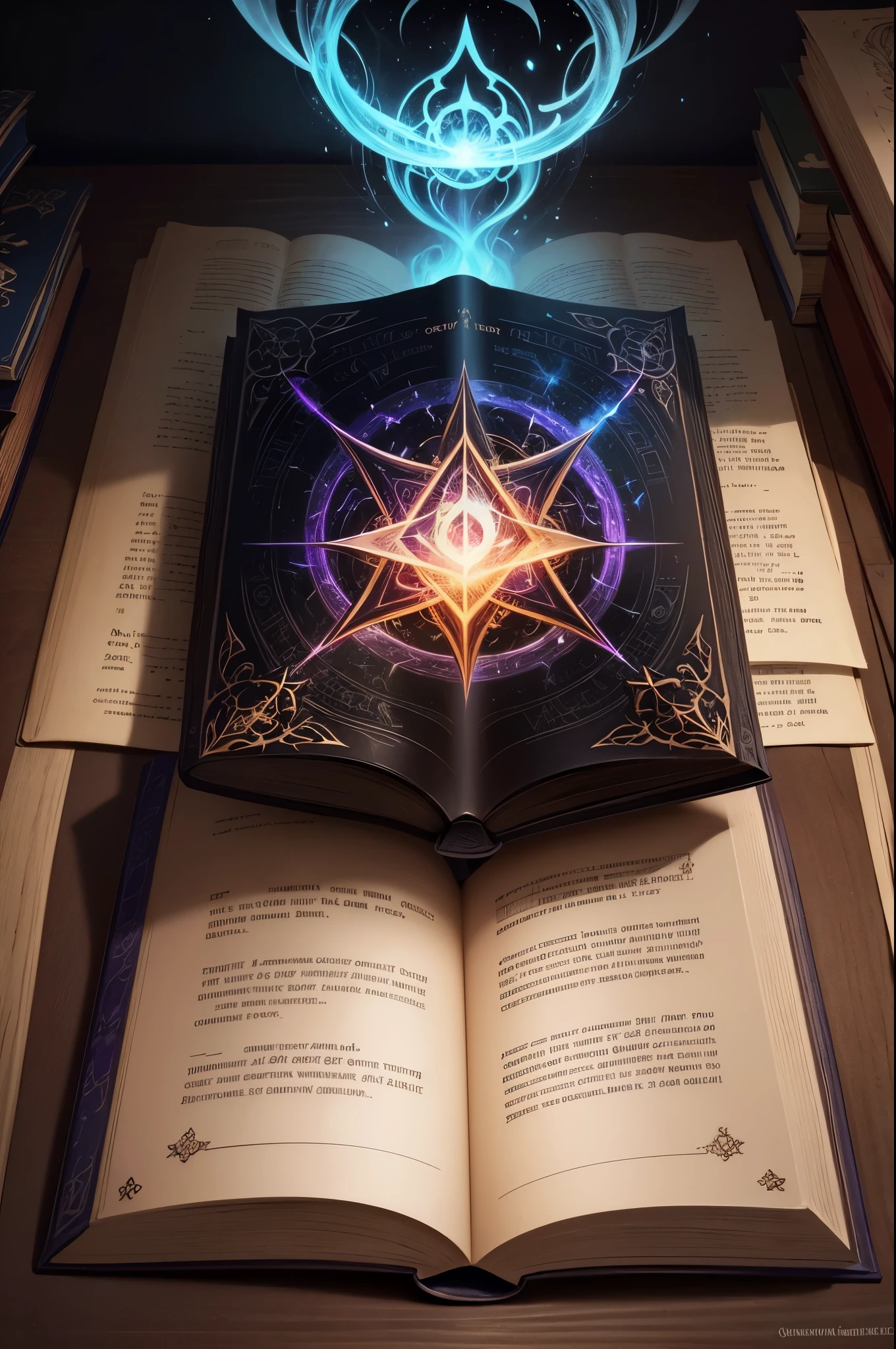 a close up of a book of magic with a design on it, magic book, fantasy book illustration, fantasy book, fantasy book cover, spell book, floating spellbook, fantasy rpg book illustration, grimoire, old artbook, lost grimoire, fantasy game spell symbol, fantasy art behance, highly detailed fantasy art, 8k hd wallpaperjpeg artifact