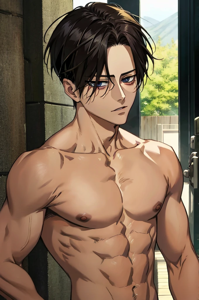 Naked Man、(Levi Ackerman)、black eye