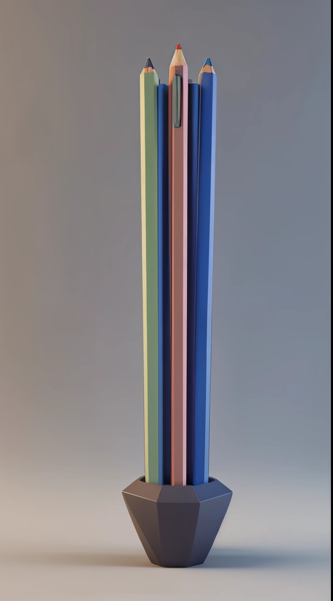 3D shape of an pencil , 3D rendering