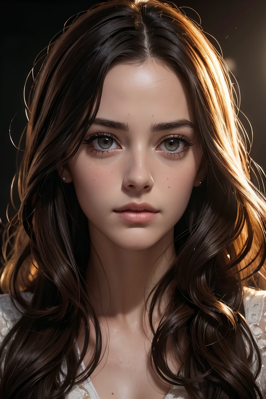 Realistic, photorealistic, high contrast rendition of Kaya Scodelario, (photorealistic:1.4), 8k high definition detailed portrait, (best quality, masterpiece:1.2), Cinematic lighting, 1 girl, striking features, (beautiful face, cute face, detailed face), expressive eyes, (detailed beautiful brown eyes), BREAK, ((natural makeup, minimalistic makeup)), ((long wavy hair)), (high fashion outfit), Confident pose.