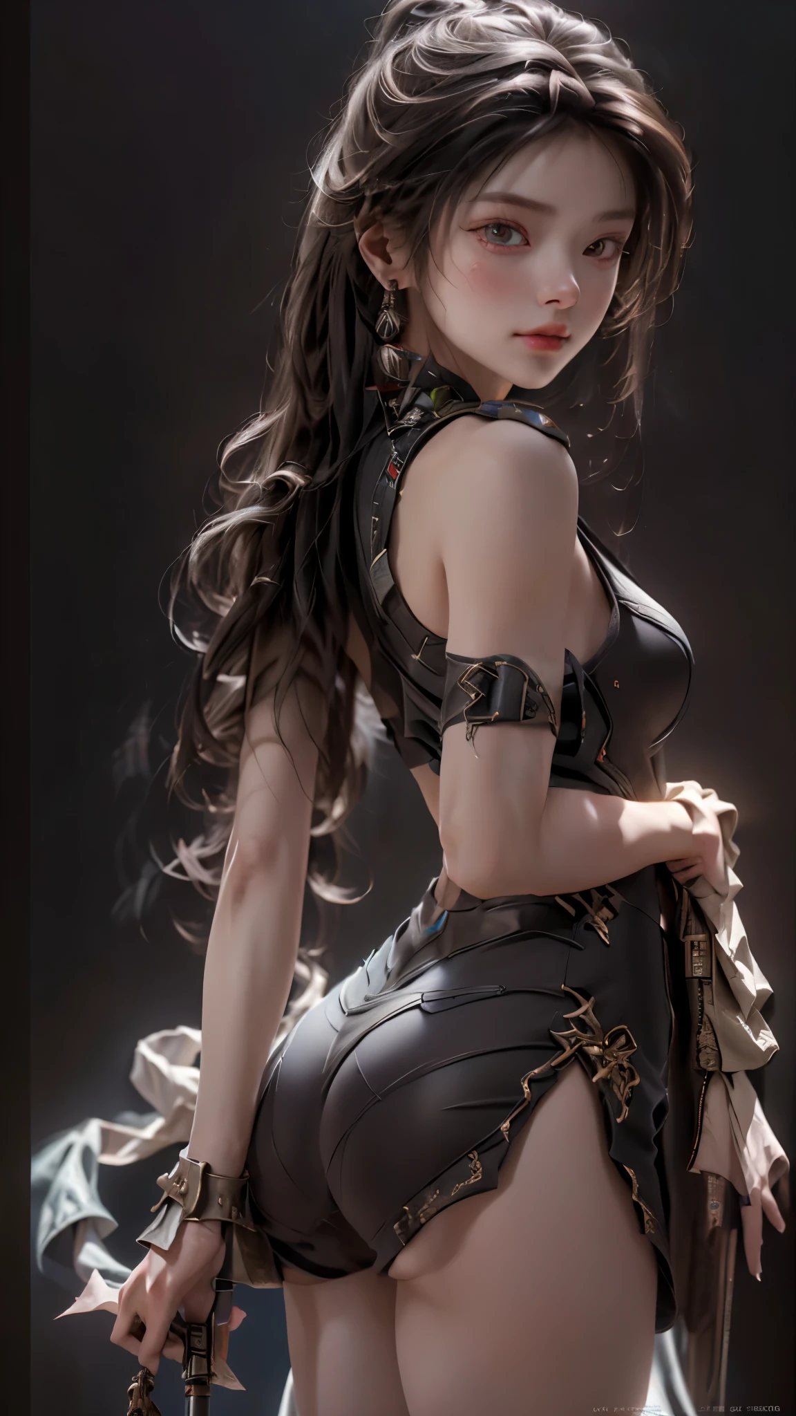 ((highest quality)), ((masterpiece)), (detailed:1.4), 。.。.。.3D, beautiful cyberpunk woman image,nffsw(high dynamic range),ray tracing,NVIDIA RTX,super resolution,unreal 5,Scattered beneath the surface,PBR texturing,post processing,anisotropic filtering,Depth of bounds written,maximum clarity and sharpness,multilayer texture,Albedo and specular maps,surface shading,Accurate simulation of light-matter interactions,perfect proportions,octane rendering,two-tone lighting,wide aperture,Low ISO、White balance、Rule of thirds、8K students、((Holding a sword in your hand))(((Look back and look back)))