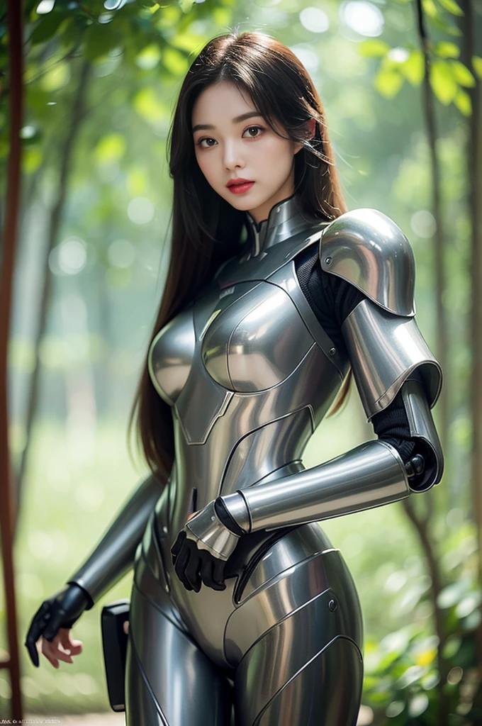 high quality work, realistic works,Super premium graphics,8K high-definition CG works,High quality graphics,High-definition and exquisite CG works,10x pixels,Ultra-fine details:1.1,Advanced technical details:1.1Realistic photo effects,室内灯Light effect果:1.5,Natural light:1.5. Light effect(虚拟灯Light effect果:1.8),ultra high resolution ,transparent hair,High detail hair(Premium hair details:1.1)clear eyes,Double eyelids look good,sharp eye makeup, Create exquisite eyelash makeup, Thin eyebrows, Super detailed eyes,high nose, cute red lips, rosy cheeks, With delicate makeup on her face , pretty face, Perfect face proportions,(Advanced facial details:1.1), female artwork,full body view,Astonishing,Today's eyes are bright and well-sculpted women,Wear a futuristic suit,Hold a sword and a sword, 可爱的robot girl, Mecha cyber armor girl, Beautiful white girl robot, female robot body, perfect android girl, Perfect anime robot woman, 美丽的robot girl, robot girl, Robot - Girl with Silver Hair, Armor girl red, Beautiful and seductive woman