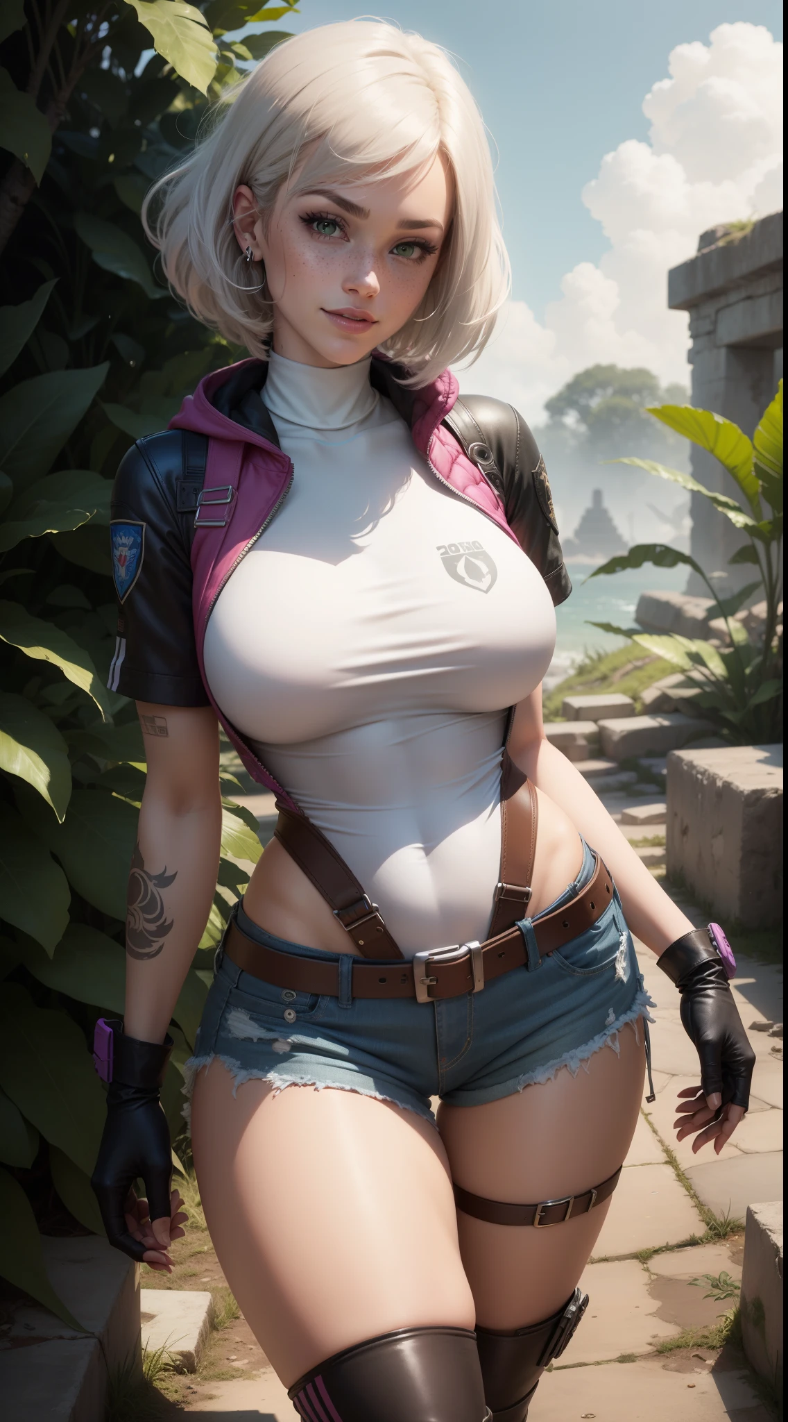 (kda all out akali), full body of scandinavian goddess, Breasts huge, single mole on breast, nsfw, rating_X, exposed nipples, sitting, exposed pussy, spread legs, spread pussy, cum all over body, ahegao, mouth wide open, tongue out, tongue, naked, barefoot, Amber necklace, clear blue eyes, wavy red hair, Red lips, seducing gaze, volumetric lighting, realisitic, meadow background, thick-thighs, muscled body, jewerly, realisitic, cru, analog, Woman, photorealisitic, tsubaki miyajima, low angle camera