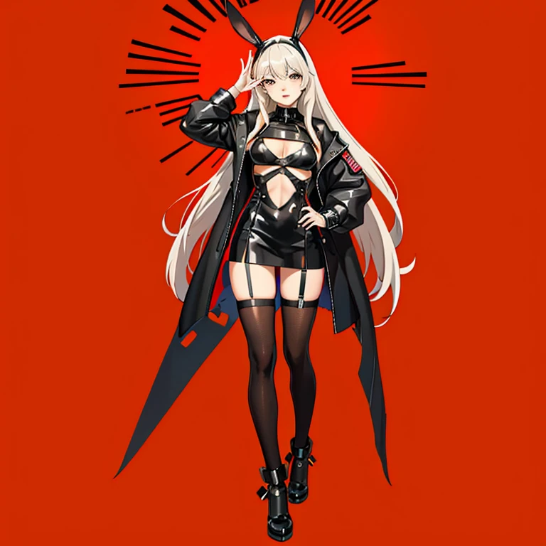 full-body, stand, side, pose for photo, pose, (((show her ass))), (masterpiece, best quality:1.4), absurdres, highres, ultra detailed, beautiful, (perfect face, detailed face, beautiful:1.3),(natural breasts, cleavage), collarbone, fingerless gloves, gloves,spaghetti strap top, black pencil skirt, tight, over the knee skirt, hat, elegant sex secretary outfit, thighhighs, thick thighs, thighs, multiple belts, More detailed 8K.motor irreal:1.4,UHD,La mejor calidad:1.4, fotorrealista:1.4, textura de la piel:1.4, obra maestra:1.8,obra-prima, mejor calidad, (detailed face features:1.3),(manos detailed)