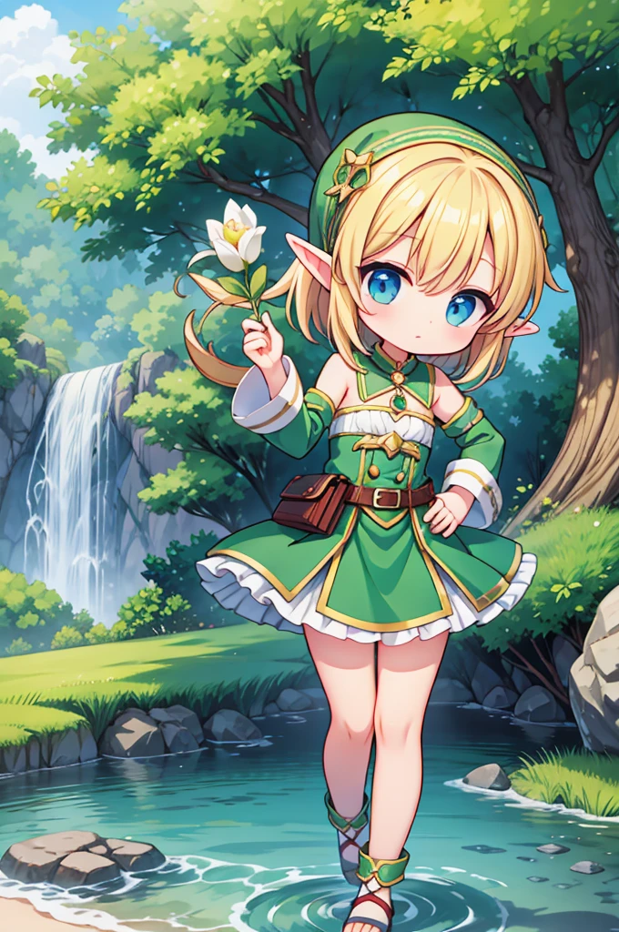 Chibi elf girl, explorer