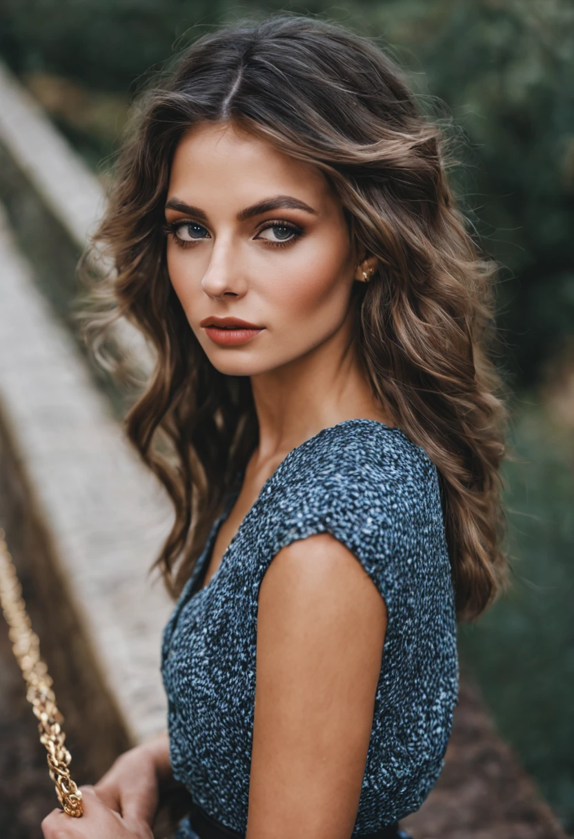 (work of art), (extremely detaild), (cinematic lighting),(textura de pele realista), (A hyper-realistic), (photoshotgrafic),
Beautiful Slavic gothic girl, Very beautiful Slavic woman, pale skin, long light brown hair, standing alone, snakeskin dress, photoshot, smiling, whole body, Spitz focus, dynamic sexual position, Helios 44-2, swivel bokeh, Spitz focus, details Intricate, highy detailed, Spitz, Portrait of character, perfect lighting, work of art, detailed history, cinematic lighting, 8k