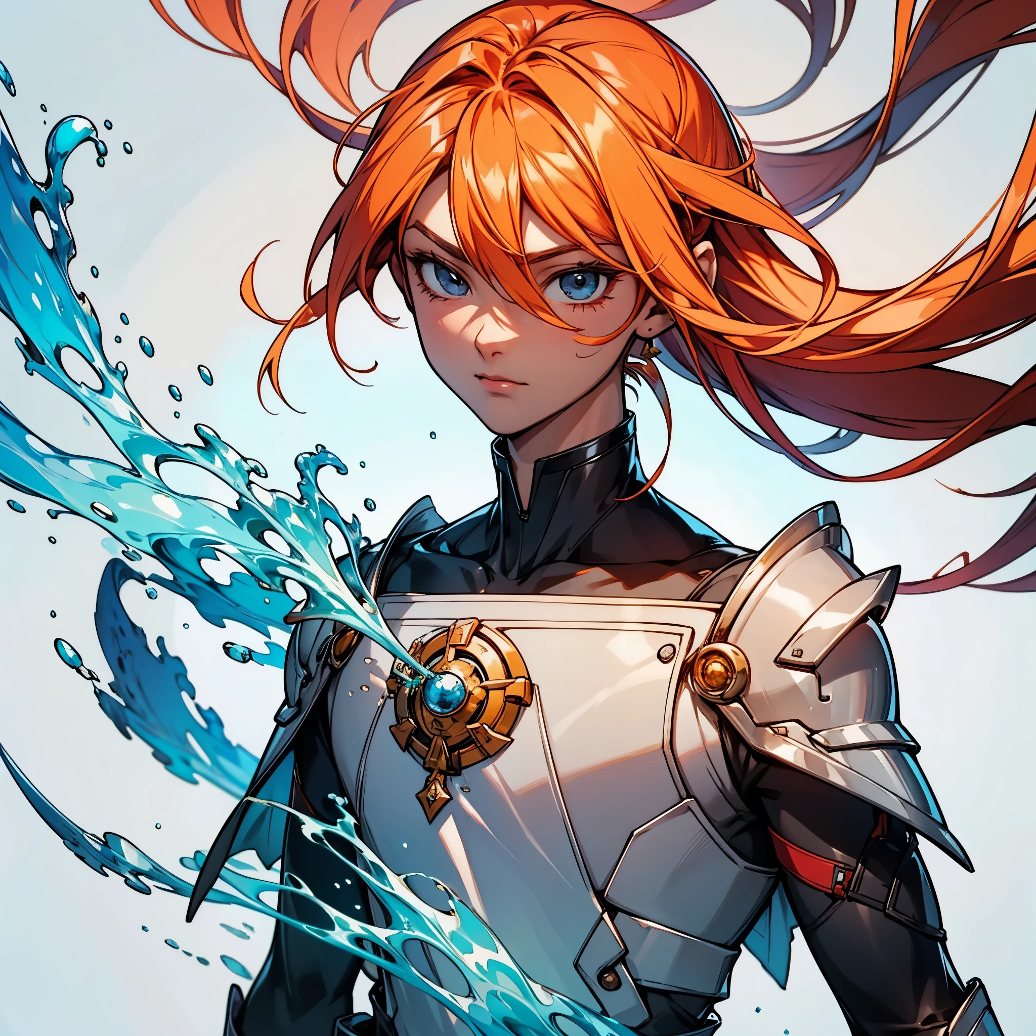 Character ((Male)) , Orange Hair Ichigo Bleach style , One (( Samurai)) , Black Eyes , (( CUTE )) , Only One Character , (( Focus on a Character )) , Digital Anime combat Pose, Powerful , Beautiful Man , large black Sword,multidimensional geometric wall PORTRAIT, arte, Chibi, Yang08k, lindo, Colouring, Primary works, qualidade superior, melhor qualidade, Arte Oficial, Beautiful and Aesthetic, varied multi etc. --v 6 --s 1000 --c 20 --q 20 --chaos 100