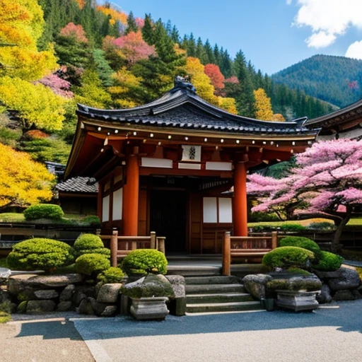 A temple hidden deep in the mountains of Japan