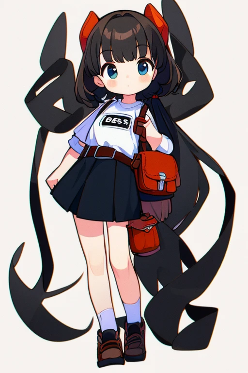 (((8k,Best Quality)), ((white background)), Masterpiece, girl, full body, solo,  belt pouch, 
