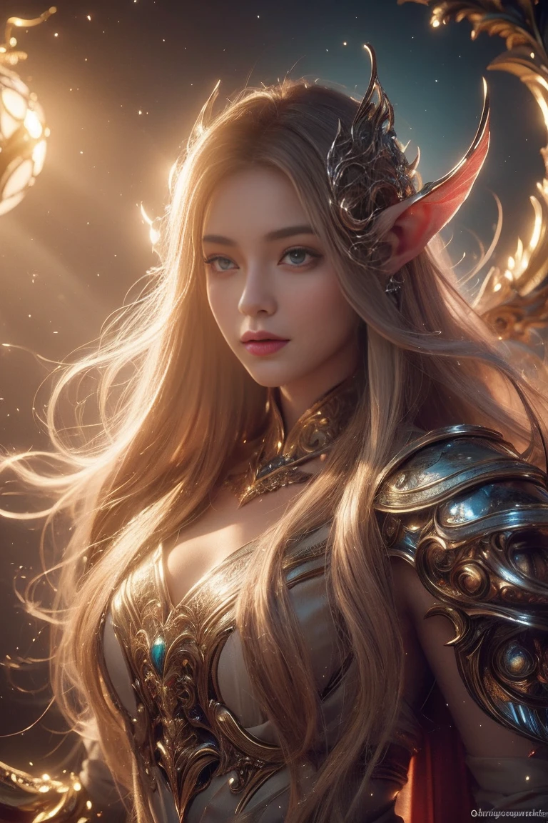 (Best quality, 4k, High-resolution, Masterpiece:1.2), Ultra-detailed, Realistic, Radiant lighting, Epoch Elves, Portraits, Fantastical colors, Fine art, Ethereal beings, Dreamlike, Whimsical creatures, Detailed facial features, Glowing eyes, Elven beauties, Ethereal glow, Mythical creatures, Harmonious composition, Dazzling colors, Stunning visual effects, Otherworldly appearance, Mesmerizing artistry,