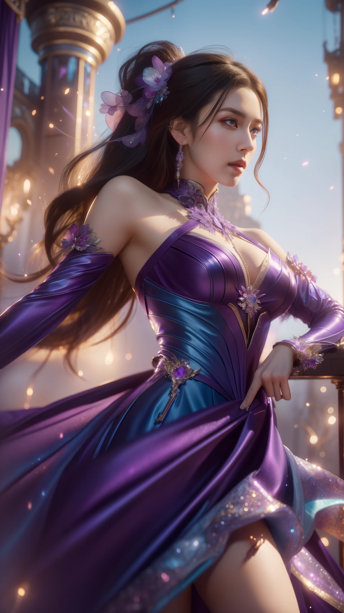 a close up of a woman in a purple dress , style artgerm, cushart krenz key art feminine, extremely detailed artgerm, ! dream artgerm, style of artgerm, artgerm lau, like artgerm, artgerm. high detail, alluring mesmer woman, artgerm detailed