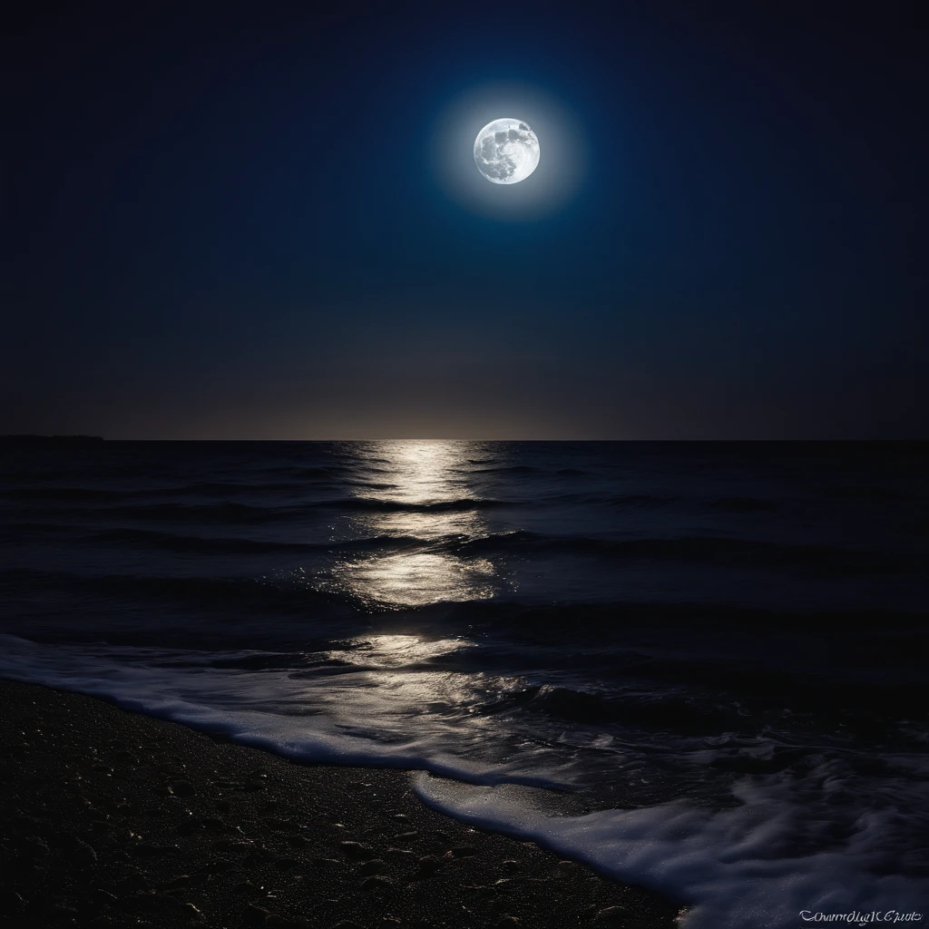 Full moon over the ocean and bright reflections on the water surface, Moon reflected on the surface of the water, moonlit backdrop, beautiful Moonlight night, moonlit ocean, Big moon on the water, Beautiful moonlight, float under moon light at night, The moon is reflected in the water, Beautiful moonlight, Full moon background, Moonlight night, Moonlight at night, perfect crisp moonlight、Only by sea