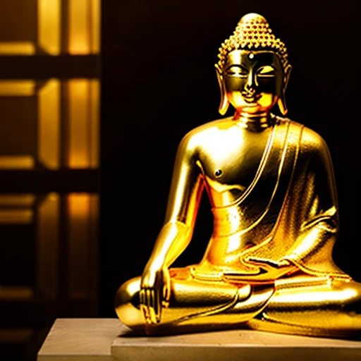 Palm-sized Buddha statue made of gold