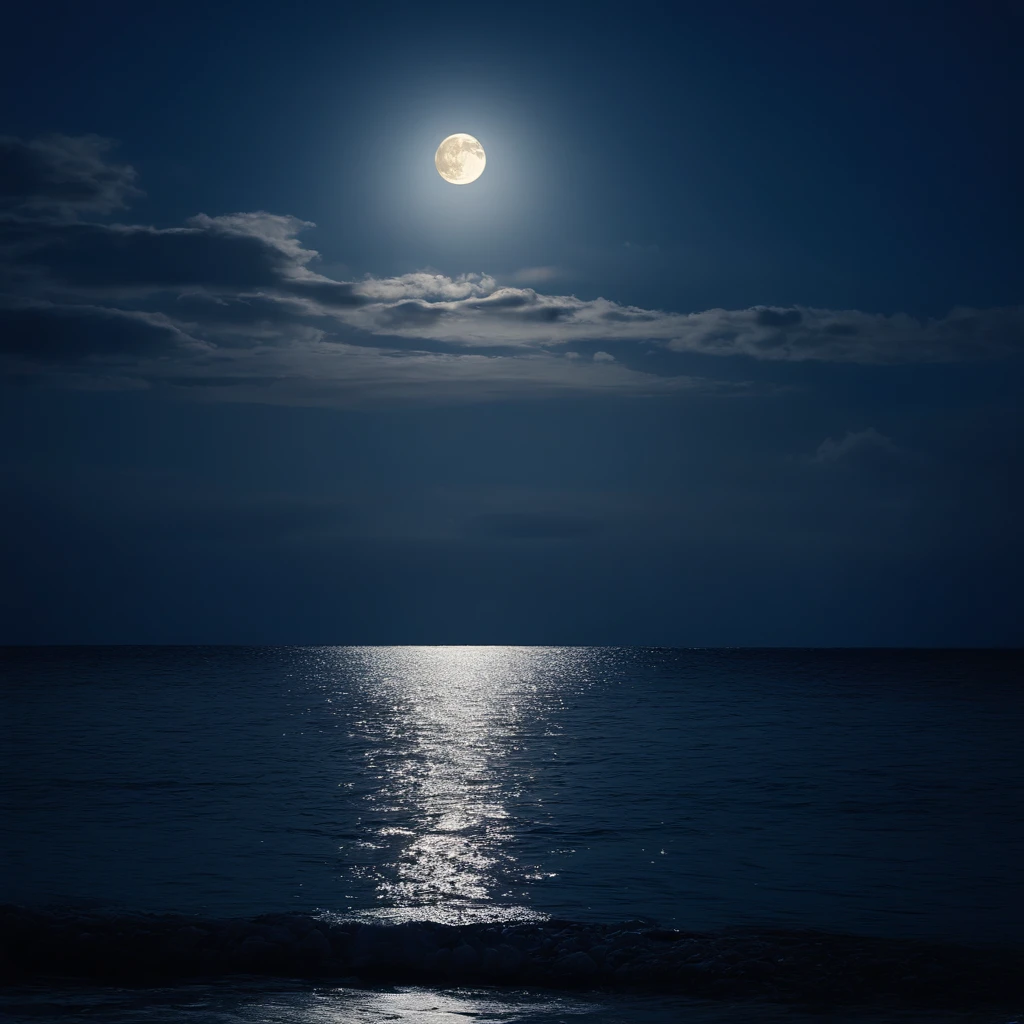 月の光のwater surfaceの明るい反射, water surfaceに光, beautiful moonlit night, 月明かりに照らされたOcean, , Beautiful moonlight, Moonlight at night, light reflected in water、  Moonlight at night, perfect crisp moonlight、Oceanのみ、gold、water surface、Ocean