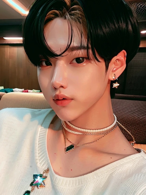un primer plano de una persona recostada en un sofá con un suéter puesto, Jimin\la nariz griega, Jimin\tiene el párpado derecho hinchado, Jimin\los labios carnosos, Jimin, park Jimin, kim doyoung, Jung Jaehyun, accurate Jimin face, Jinyoung Shin, hyung tae, retrato de jossi de blackpink, cai xukun, TaeJune Kim
