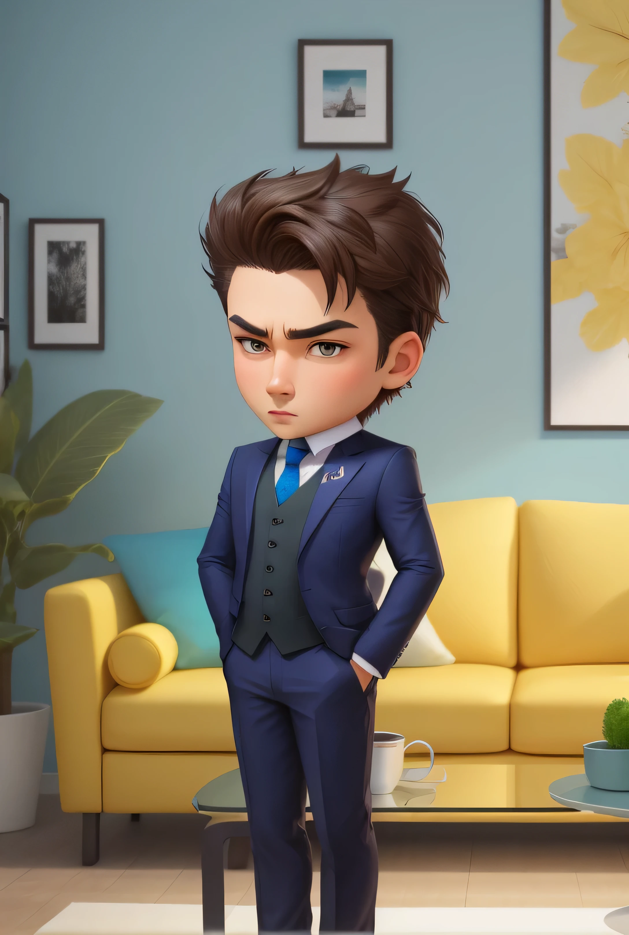 Cartoon man in suit