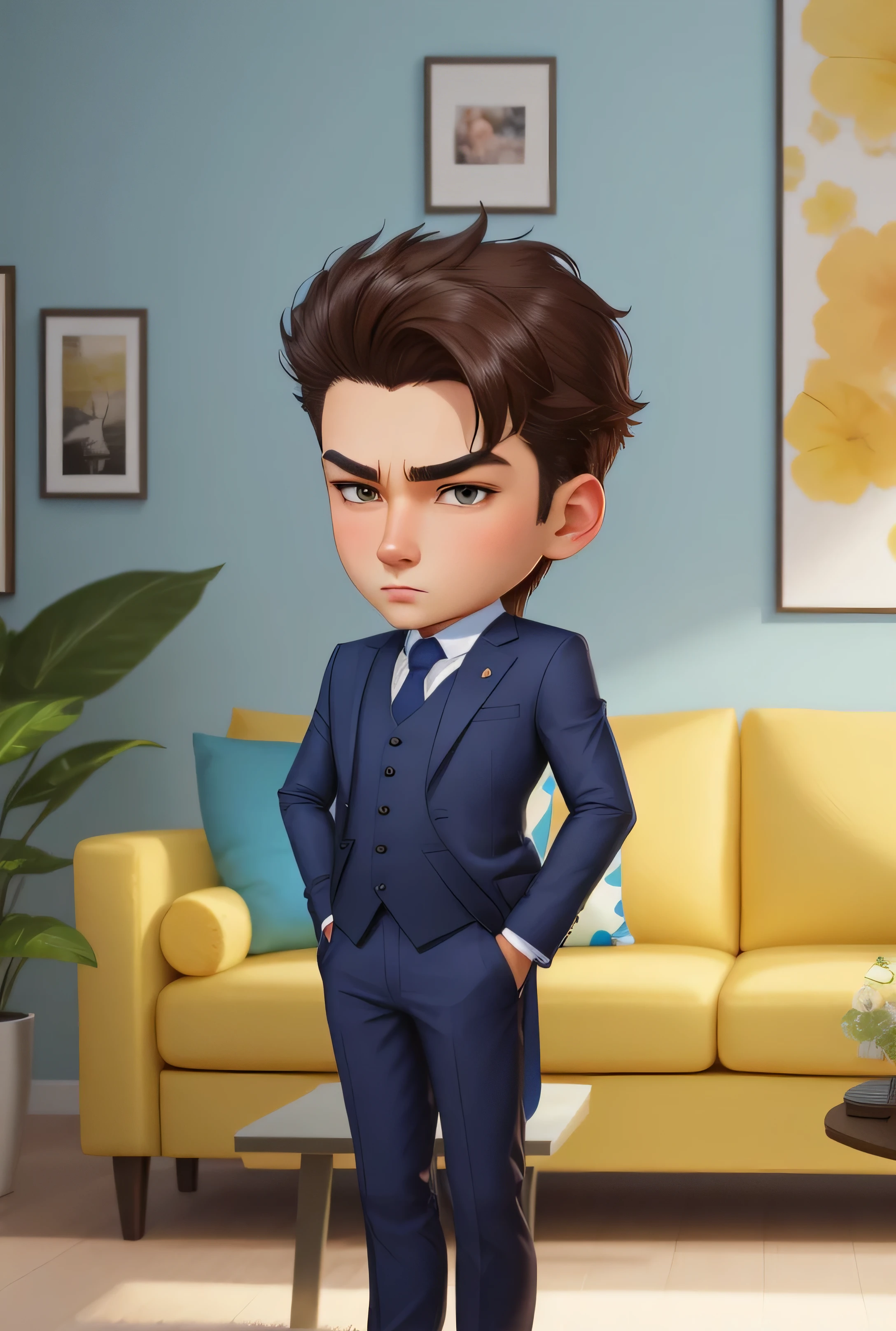 Cartoon man in suit