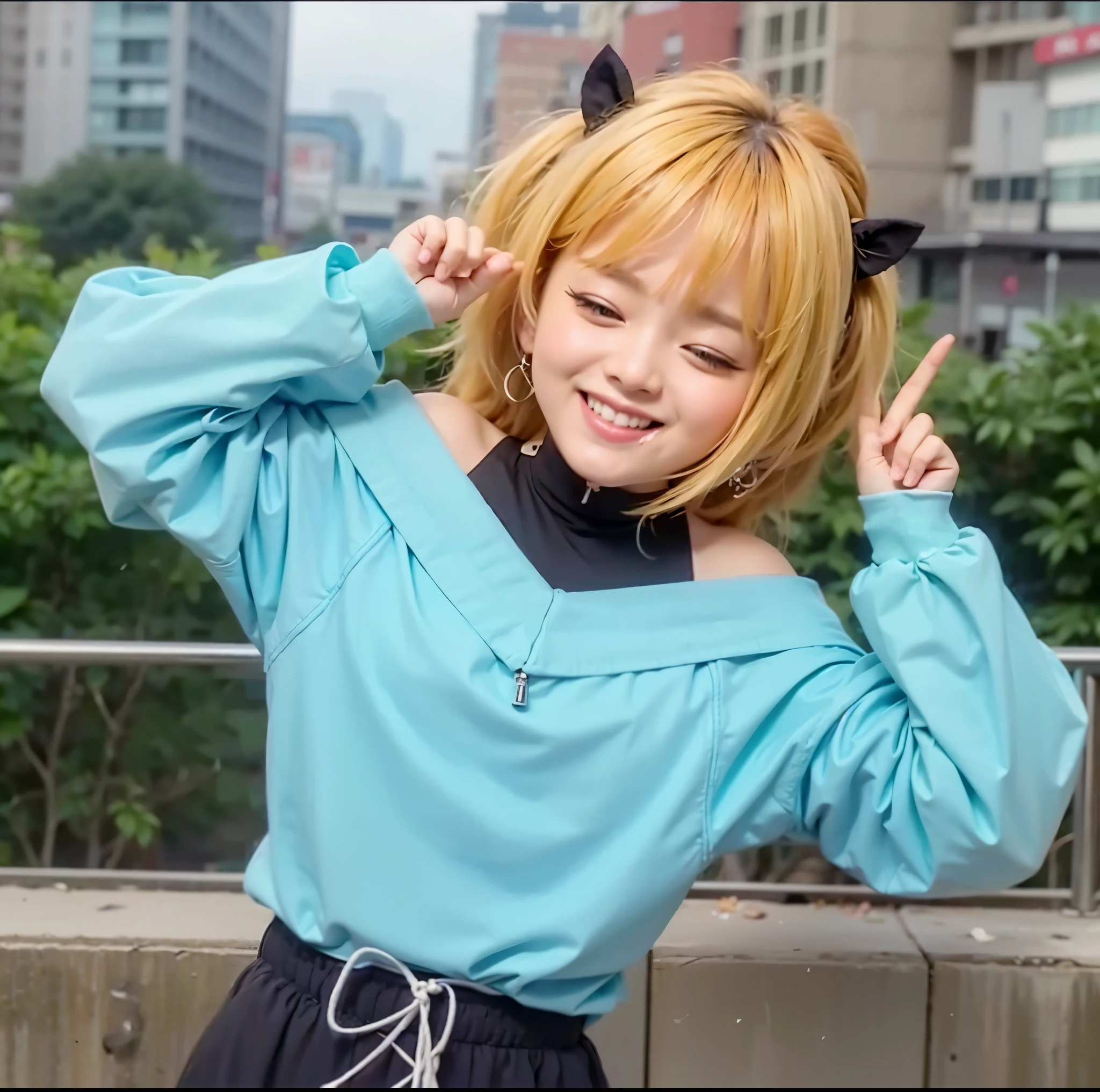 Mem-cho, oshi no ko, both eyes open, smiling