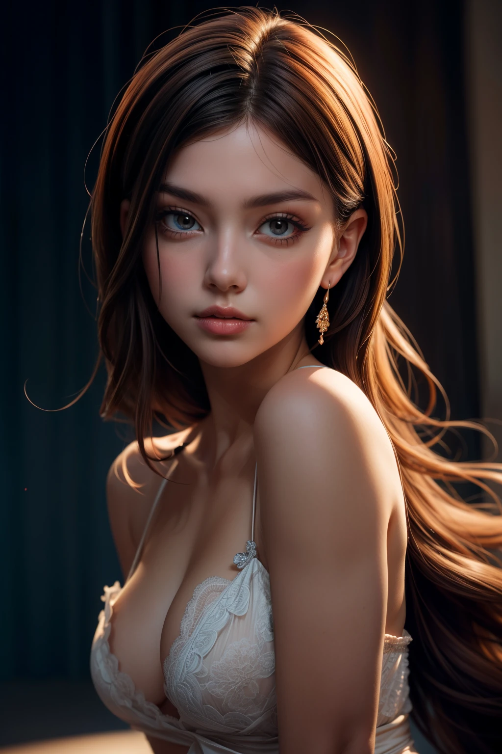 a girl posing for photoshoot, ethereal, alluring female, captivating beauty, mesmerizing, spirited, elegant, stylish,, best quality, masterpiece, highres, extremely detailed, sharp focus, cinematic lighting, vibrant colors