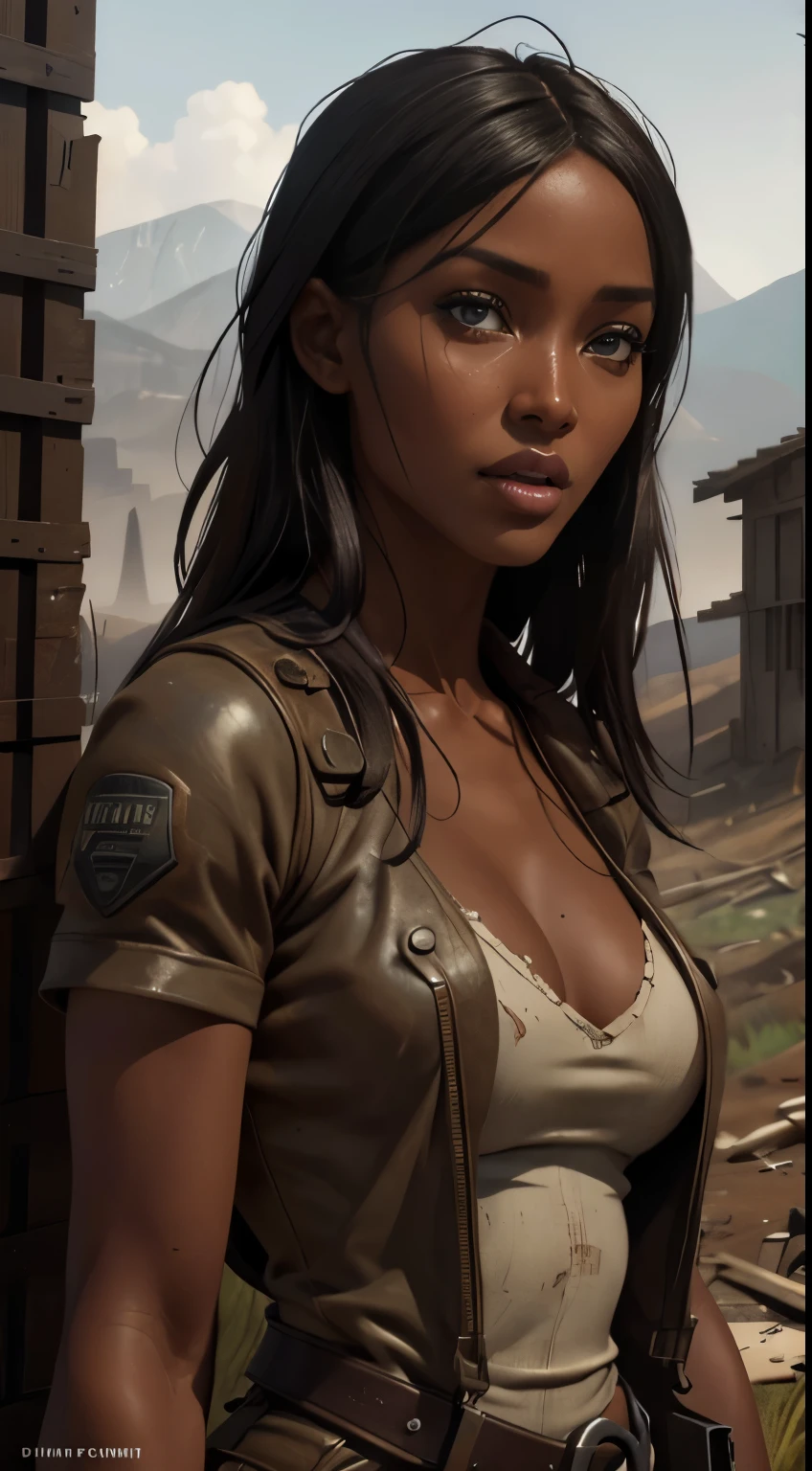 gorgeous 19 year old baby-faced mila kunis sex machine, perfect makeup, large perky breasts, smiling coyly, long legs, stunning face, masterpiece, best quality, soft skin, glistening skin, highest resolution, fine detail, 4k, desert setting, dystopian moons in background