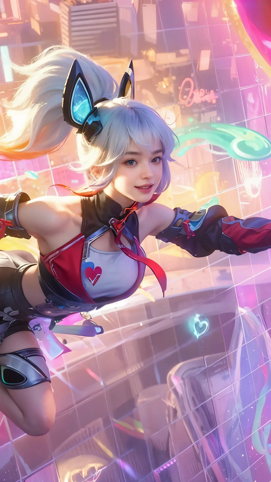 (8k, best quality, masterpiece:1.2), (realistic, photo-realistic:1.37), ultra-detailed, detail fingers, realistic fingers, realistic hand, A detailed portrait of 1 girl 21 year old, e girl, cool outfits, eyes looking at the camera, holding sword, pale skin, perfect body, blue eyes, blond hair. The scene is illuminated with professional lighting, photon mapping, and radiosity, with Tetsuya Nomura Style. Blur bokeh effect, realistic light, smile.