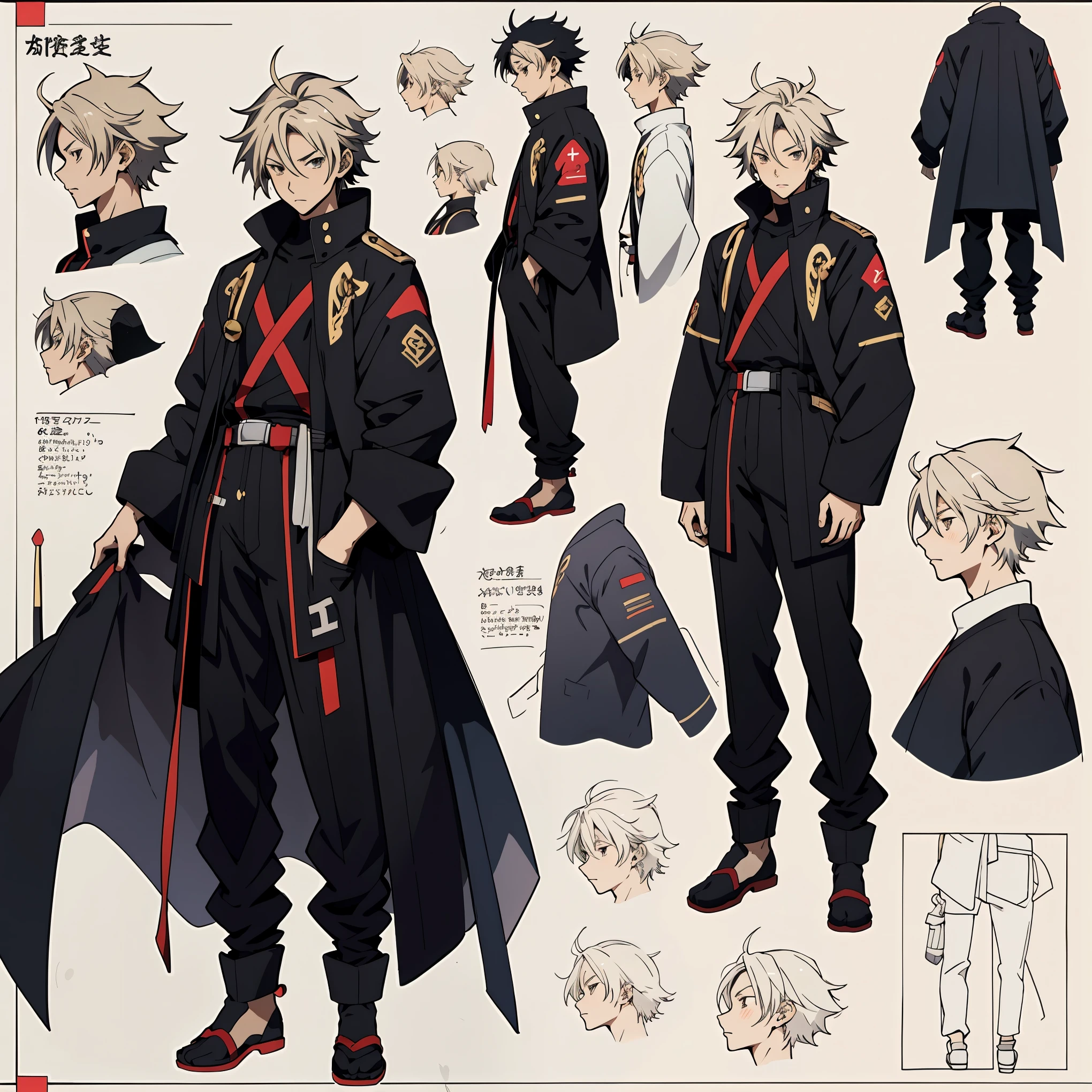 anime - style image of a character with a variety of hair and accessories, anime set style, anime character reference sheet, fantasy uniform, flat anime style, anime full body illustration, full_body!!, complete detailed body, extra detailed body, anime vtuber full body model, soft anime illustration, anime style character, clean detailed anime style,