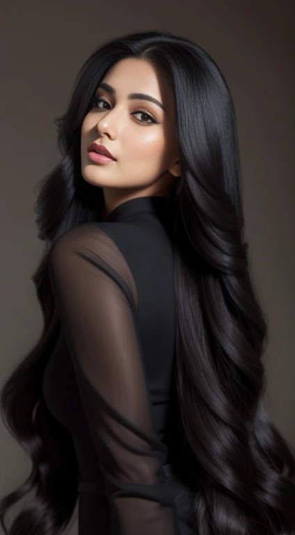 best quality, masterpiece, highres,rapunzel very long black hair, Female with long black hair, long windblown black hair, perfect silky straight hair, Long flowing black hair, Black silky hair, Thin, shiny long black hair, long thin black hair, long black hair, The flowing black hair is long, long black shiny hair, Flowing black hair, long flowing dark hair,India hair