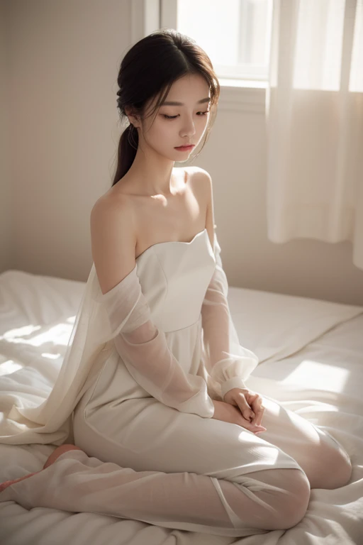 (best quality,actual:1.37),renaissance minimalism,beautiful girl,meticulous的眼睛,Bust Subtle Color Palette,meticulous,Wonderful atmosphere,glowing light,Soft light and shadow,vivid emotional descriptions,Timeless elegance,Meticulous attention to detail,Fine and delicate texture,of composition,Understated beauty,Art,peaceful environment,A unique perspective.