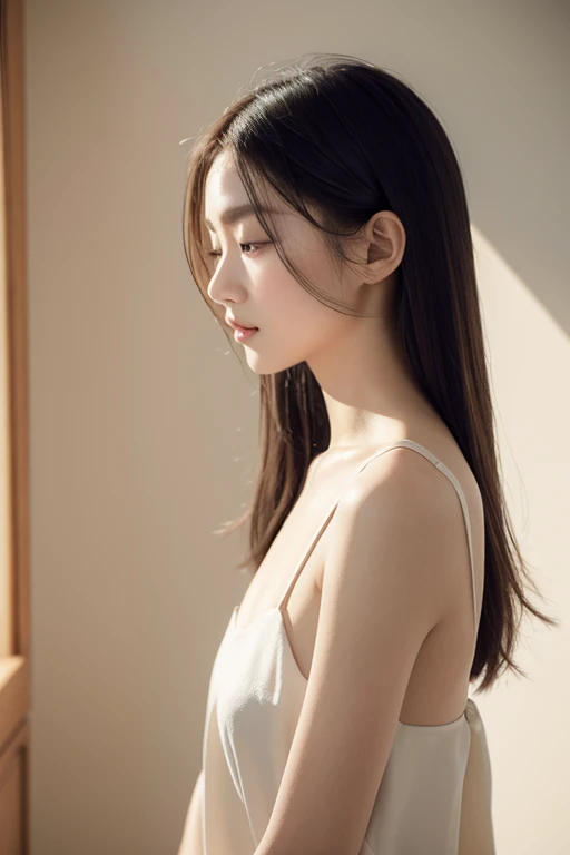 (best quality,actual:1.37),renaissance minimalism,beautiful girl,meticulous的眼睛,Bust Subtle Color Palette,meticulous,Wonderful atmosphere,glowing light,Soft light and shadow,vivid emotional descriptions,Timeless elegance,Meticulous attention to detail,Fine and delicate texture,of composition,Understated beauty,Art,peaceful environment,A unique perspective.