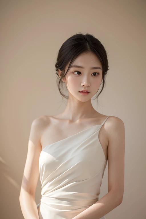(best quality,actual:1.37),renaissance minimalism,beautiful girl,meticulous的眼睛,Bust Subtle Color Palette,meticulous,Wonderful atmosphere,glowing light,Soft light and shadow,vivid emotional descriptions,Timeless elegance,Meticulous attention to detail,Fine and delicate texture,of composition,Understated beauty,Art,peaceful environment,A unique perspective.