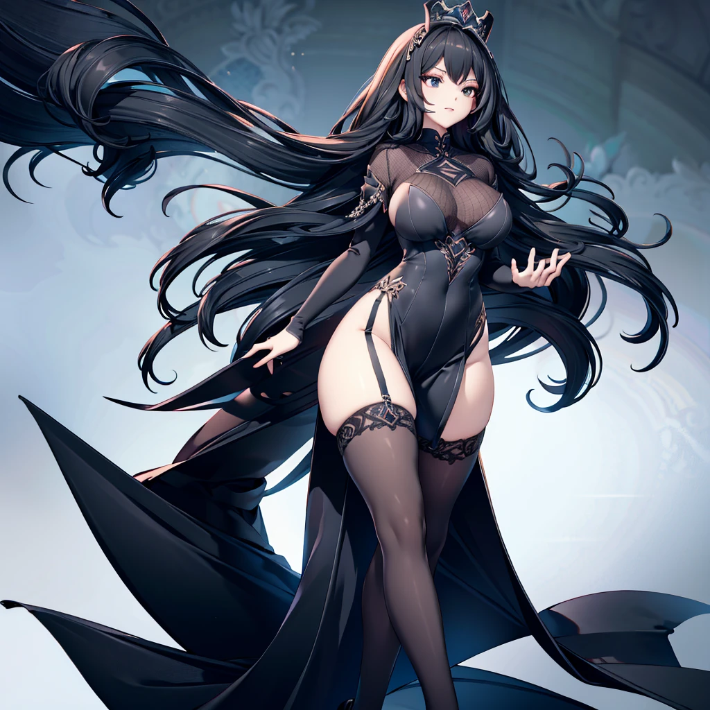 A proud and elegant lady,huge ,huge ass,thin waist,black stockings,sadistic queen,black stockings连体紧身衣,Black gel coat