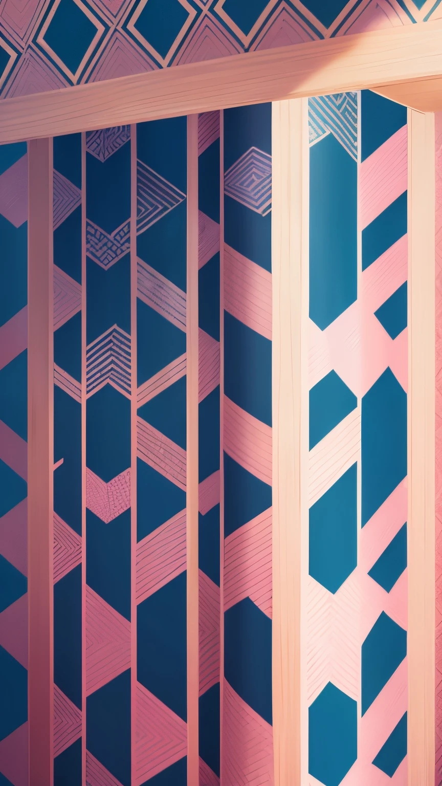Geometric pattern wallpaper