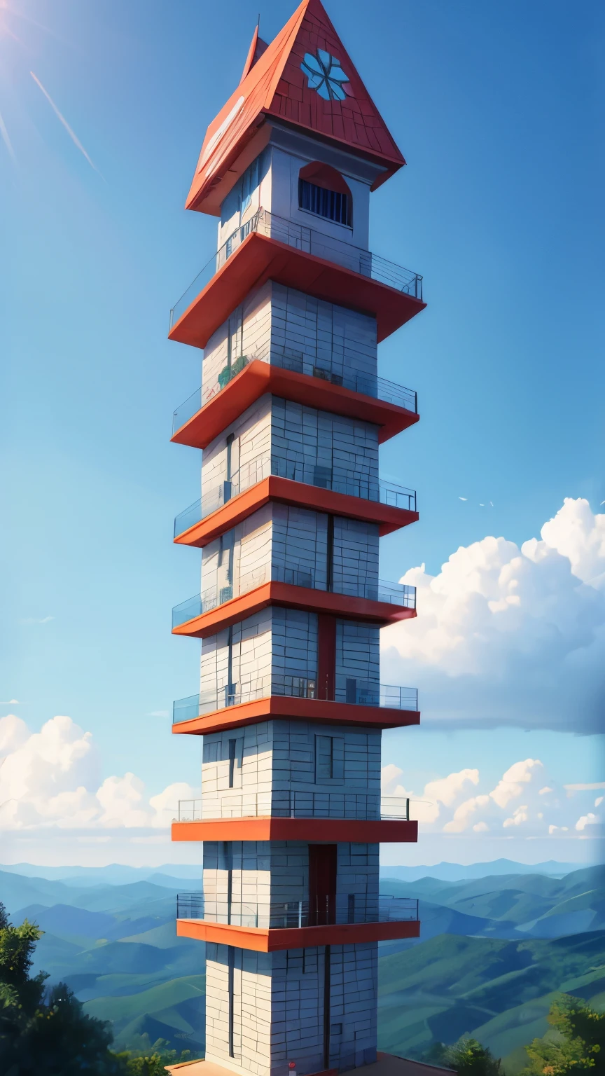 geometric pattern tower