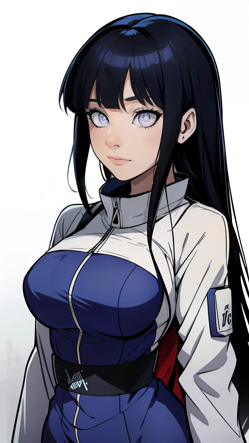 Hinata Hyûga mesure environ 160 centimètres. yeux nacrés ,ses cheveux noirs Raides , coupe avec frange, qui atteignent la longueur de ses épaules, teint pâle , Qipao bleu, collants noirs, couettes, Qipao bleu




