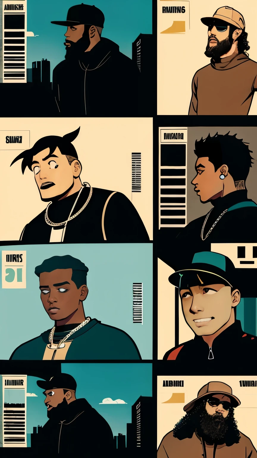 Rappers from afar in matte and anime form