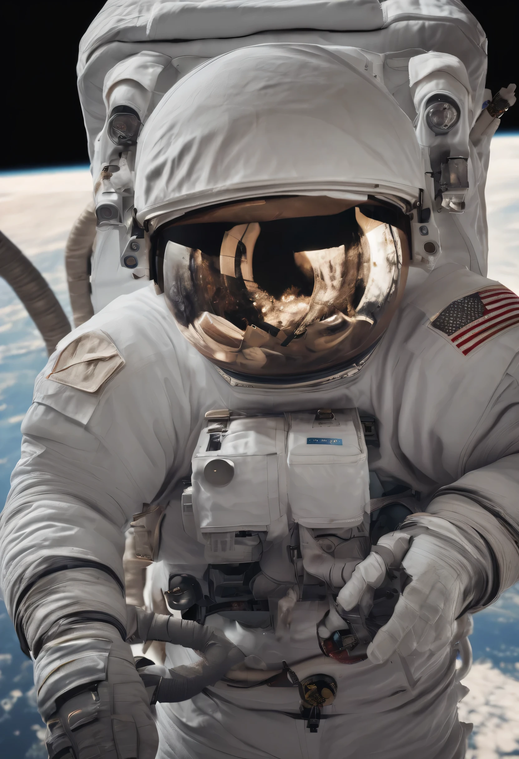 Astronaut on a spacewalk The beauty of deep space