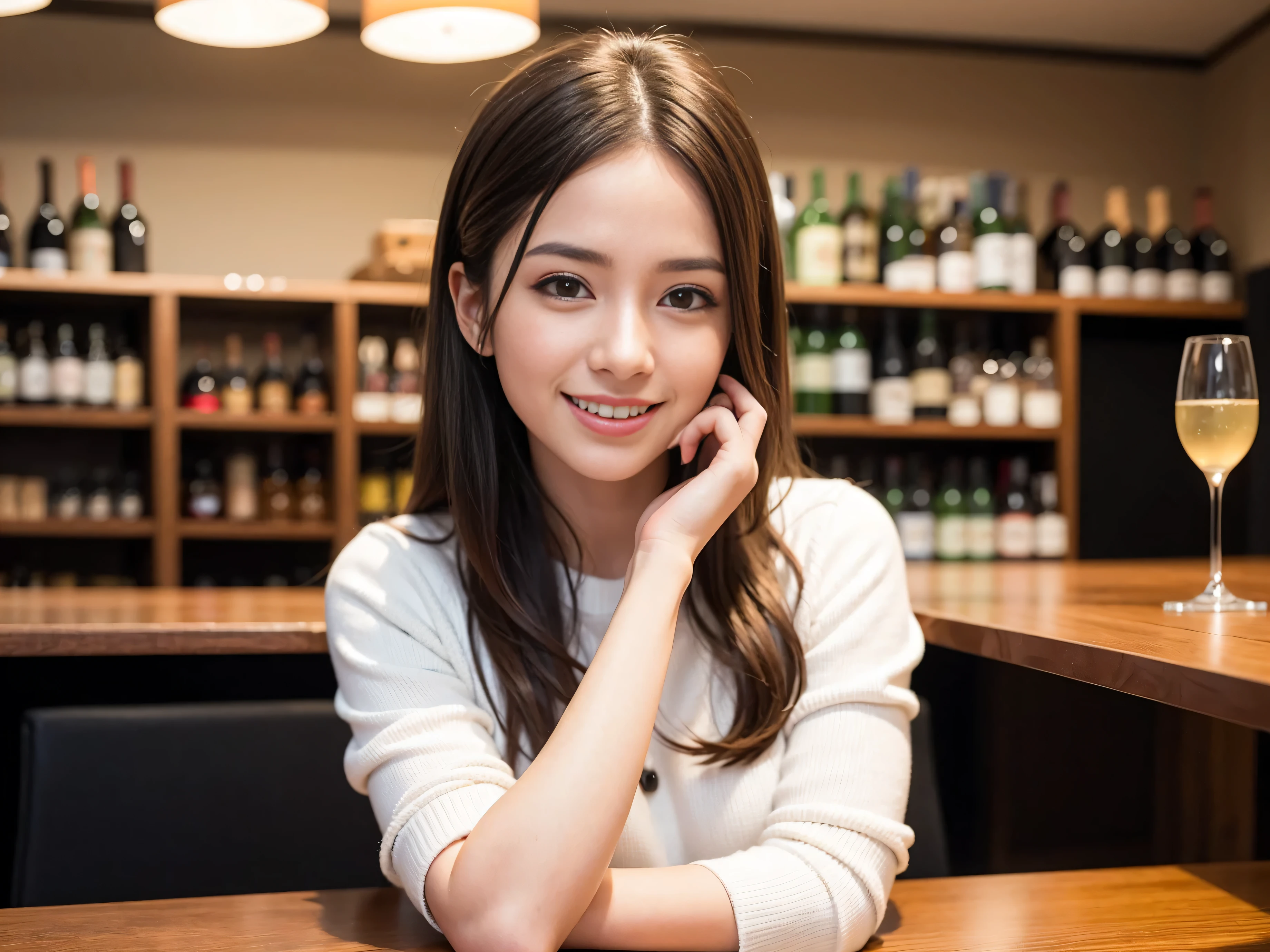 (including 64k, nffsw, highest quality, table top: 1.2), (realistic, photorealistic: 1.37), long sleeve shirt、winter fashion、Colombia、Brazilian、Japanese、Dutch、German、Portuguese、Belgian、Italian、french,champagne、Sparkling wine、 (slimフェイス), (slimボティ), (brown hair), (shortcut), Neat beauty、cheeks blush a little, (35 years old), 38 years old, alone, 窓の外には美しく緻密なnight景が広がります., restaurant, wine glassが座っている, nightに, in a prominent place (from the Upper body) nova frog style, actress, model, Upper body, White wine, slim, wine glass, Super Clean night View, wine glass Put in the Middle, Happy smile, (smile: 1.15), beautiful and detailed eyes, Upper body, bust japan up, night, short, short, actress, model, Upper body, White wine, slim, wine glass, Super Clean night View, wine glass Put in the Middle, Happy smile,