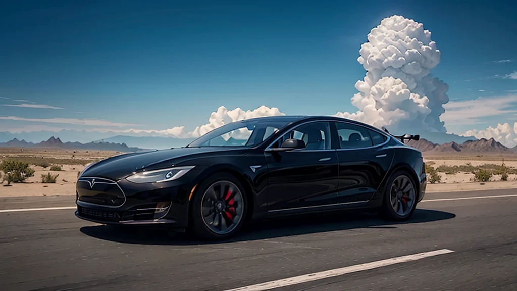 Masterpiece, highest quality, high resolution, futuristic setting, Tesla car, able to fly, nuclear power, rocket, infinite energy, open skies
Imagine a breathtaking masterpiece in the highest quality and resolution. The scene sets the stage for a futuristic world where technology has advanced beyond our wildest dreams. At the center of this image lies a magnificent Tesla car, its sleek and shiny exterior gleaming under the never-ending sun. The car is not just a ordinary vehicle; it's equipped with the latest technology that allows it to soar through the open skies. The power source of this marvel is a nuclear rocket, its infinite energy harnessed through innovative engineering