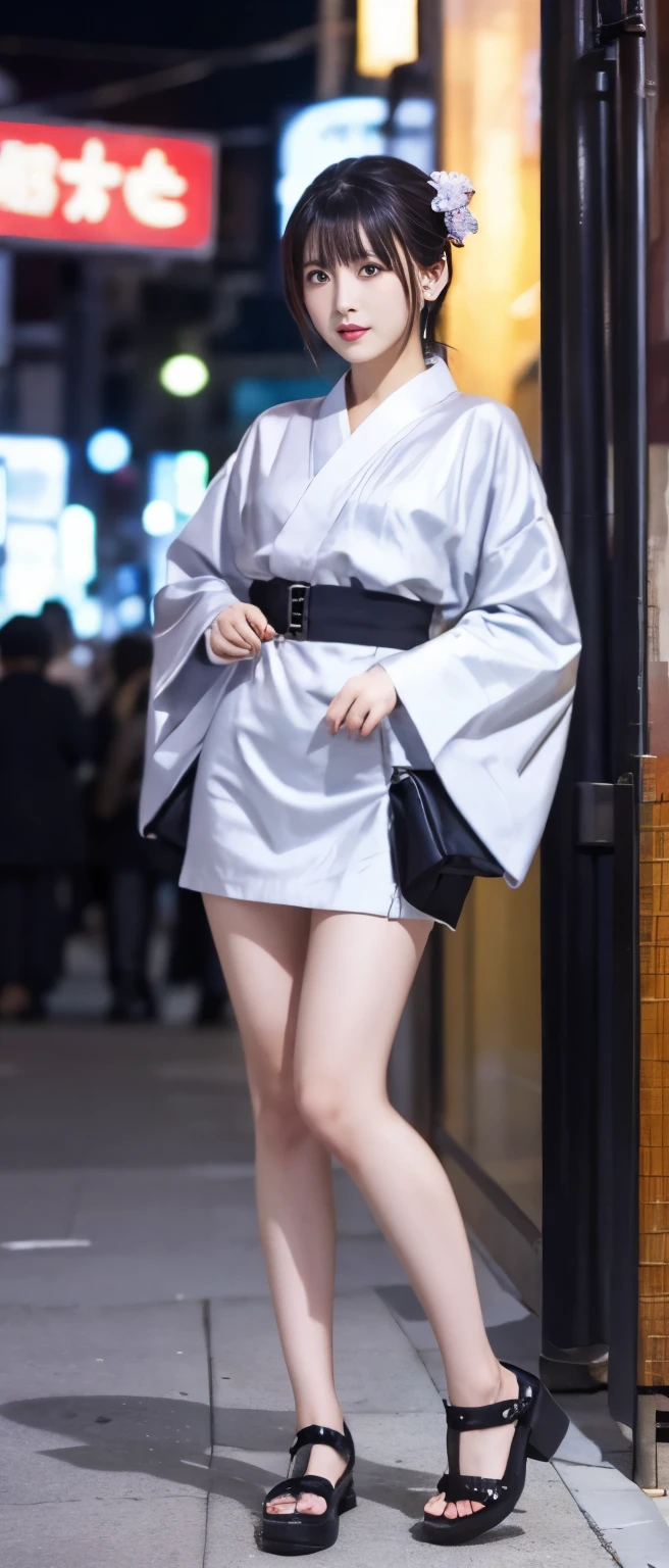 fantastic idol、Full body Esbian、silver miniskirt kimono、