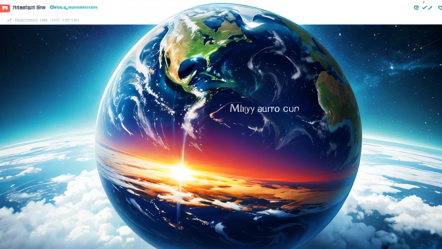 An Image for YouTube banner, show earth and everything in it. 