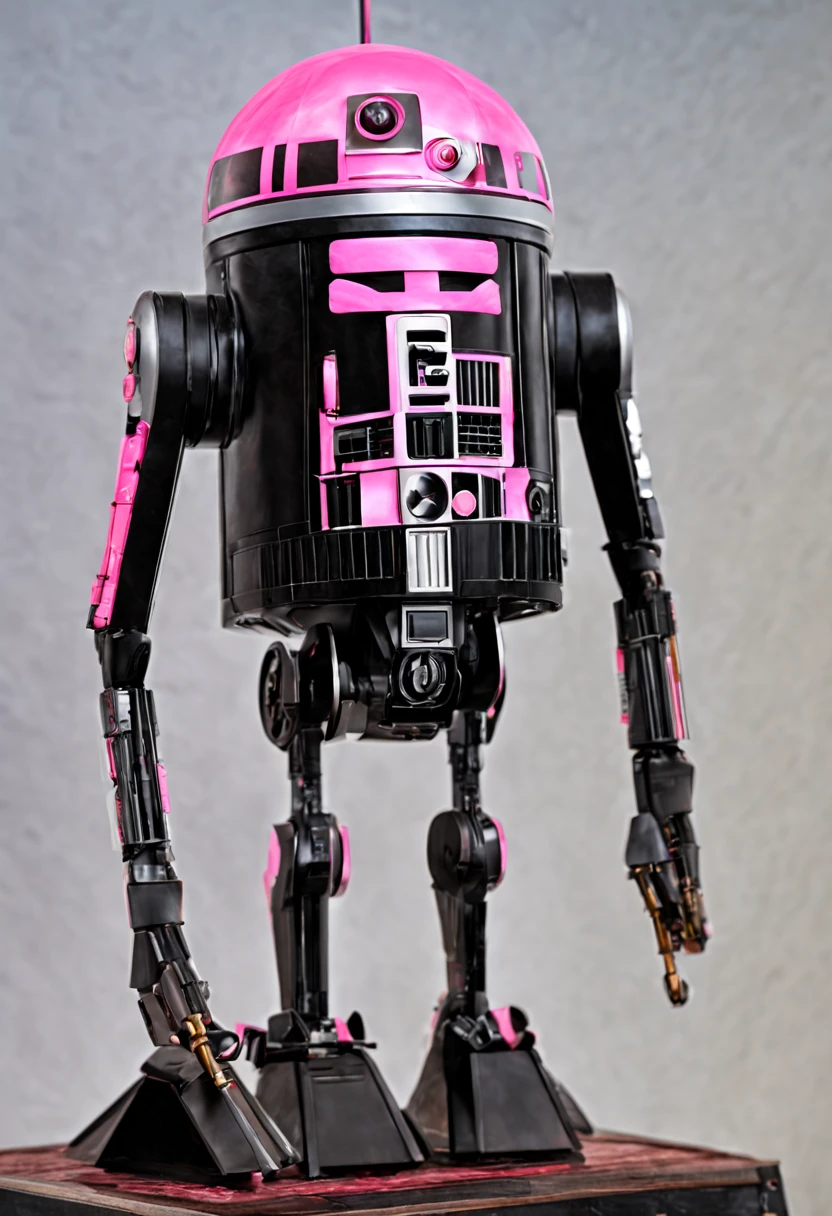 repair droid, "Black with pink high lights",