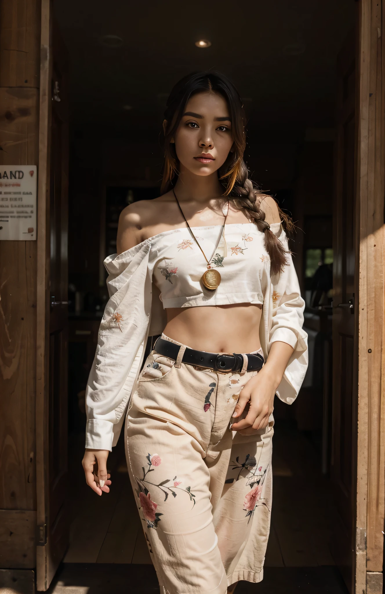 This is a description of an image that shows a stunning Myanmar girl with a round jaw and a circular facewearing white shirt with long sleeve and dark red burmese longgyi and beautiful girl,wearing white burmese blouse with long sleeve and floral printed red burmese longgyi,long braid hair,yellow thanakha paste on her cheekk. The image captures the full body details of the girl's beauty with multicolored hair, hair over shoulder, snake pupils, sad, closed mouth, chin grab, cinematic lighting, blending, panorama, atmospheric perspective, Ultra-Wide Angle, Canon, anatomically correct, textured skin, award winning, highres.HDR 50+.
The image is a remarkable example of photography and artistry. The girl's expression and posture convey a sense of melancholy and mystery. The contrast between her dark hair and brownclothing creates a striking visual effect. The multicolored hair adds a touch of fantasy and creativity to the image. The snake pupils suggest that the girl has some supernatural or exotic origin. The cinematic lighting and blending create a dramatic and realistic atmosphere. The panorama and atmospheric perspective show the vastness and depth of the background. The Ultra-Wide Angle lens and Canon camera produce a sharp and high-quality image. The anatomically correct proportions and textured skin make the girl look lifelike and natural. The image is worthy of being an award winning and highres.HDR 50+ masterpiece.