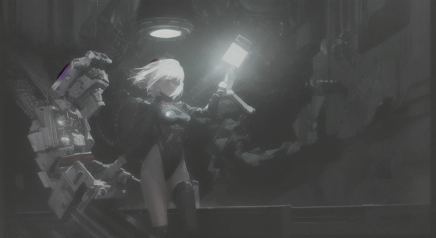 ((La mejor calidad)), ((obra maestra)), (muy detallado:1.3), ...............................................................................................................................................3D, Beautiful (cyberpunk:1.3) Mujer hacker, peinado corto,pelo corto, Volver al visor, cabello grueso, Terminal de ordenador operativo, Pantalla montada en la cabeza, computer server, Pantalla LCD, fiber optic cable, Logotipo de la empresa, HDR (High Dymanic Range), Trazado de rayos, NVIDIA RTX, Super resolution, Irreal 5, Subsoil Scatter, Textura PBR, Post-procesamiento, Anisotropic filtering, profundidad de campo, maximum sharpness and sharpness, Texturas multicapa, Albedo y Highlight Maps, Sombreado de superficies, Accurate simulation of light-material interactions, proporciones perfectas, Renderizado de octanaje, duotone lighting, ISO bajo, balance de blancos, Regla de los tercios, amplia apertura, 8K RAW, efficient sub-pixels, sub-pixel convolution, glow particles, dynamic pose